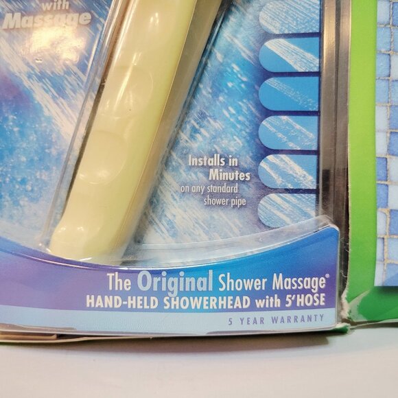 Vtg 2003 Water Pik The Og Shower Massage Showerhead 6 Settings Bonus Dispenser - Picture 2 of 6